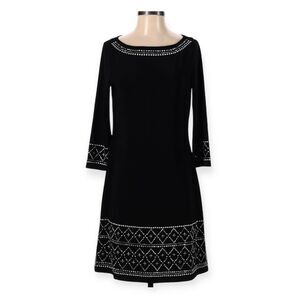 White House Black Market Black Knit Studded Long Sleeve Sheath Dress Size XS